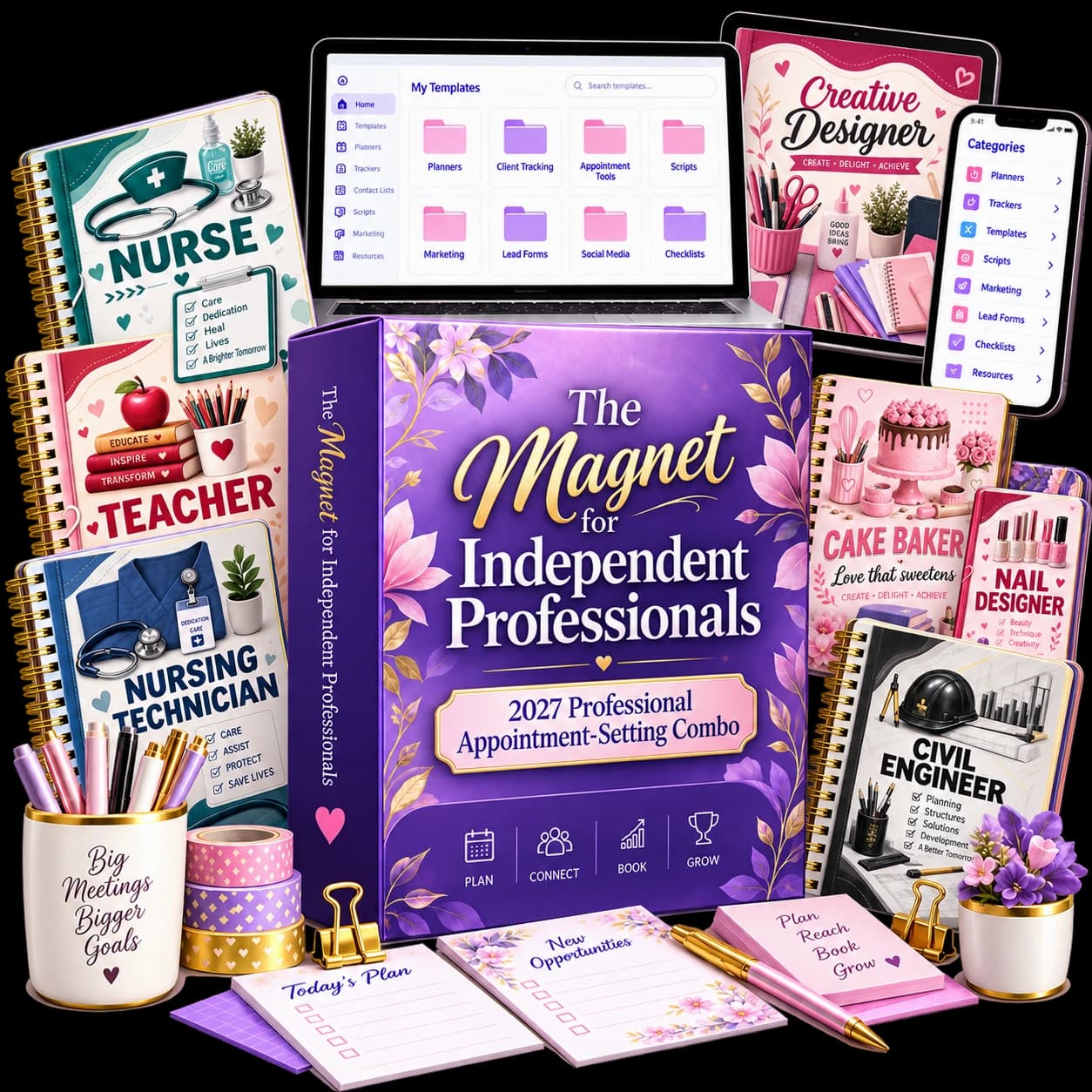 The Professional Magnet 3D mockup