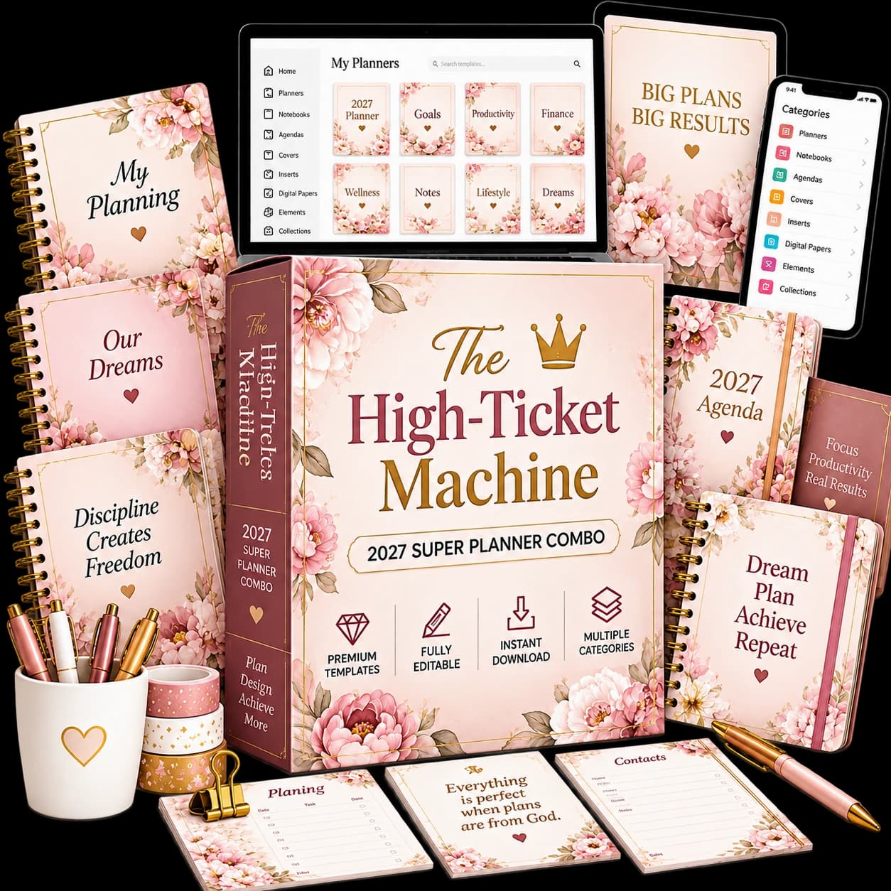 The High-Ticket Machine 3D mockup